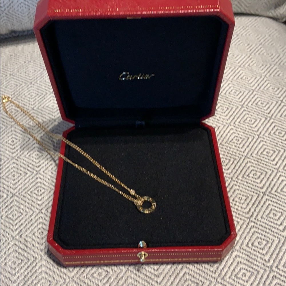 Cartier 2 diamond Love neclace